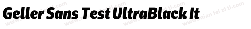Geller Sans Test UltraBlack Italic字体转换